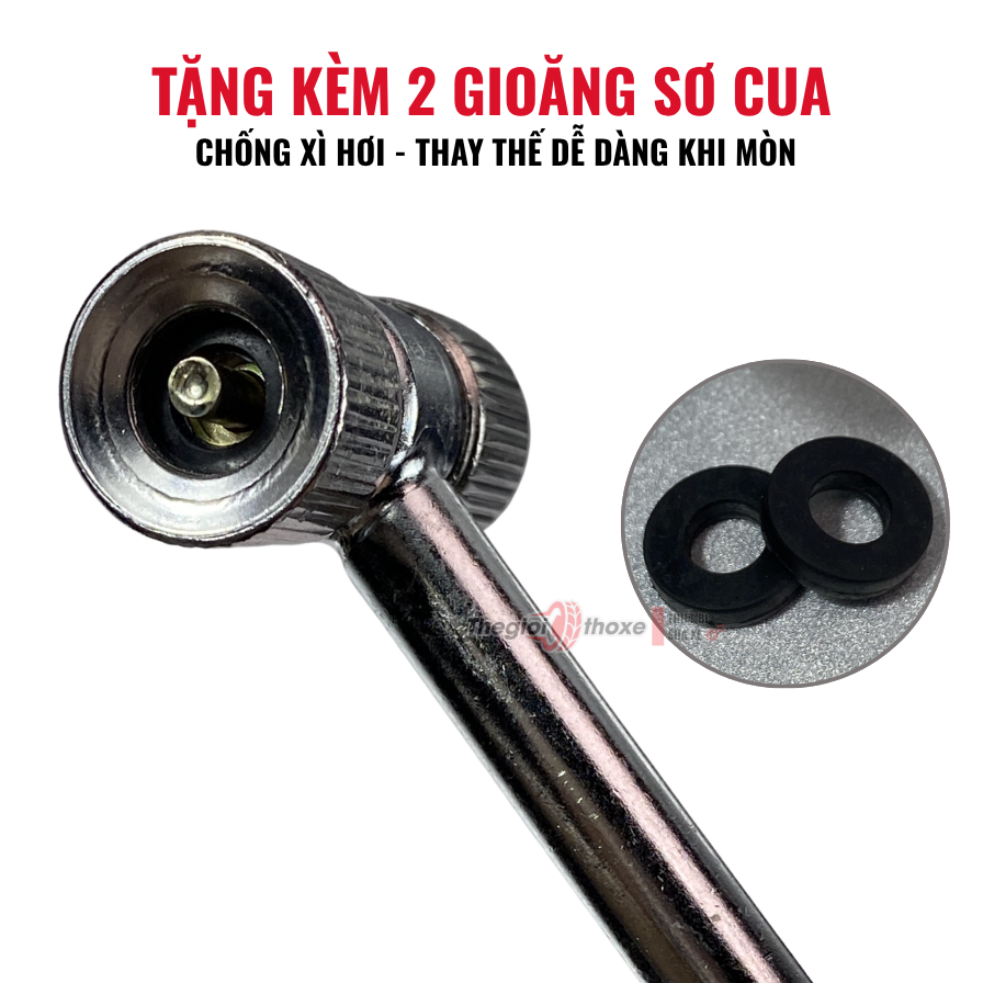 Đầu bơm lốp Chữ T 2 Đầu