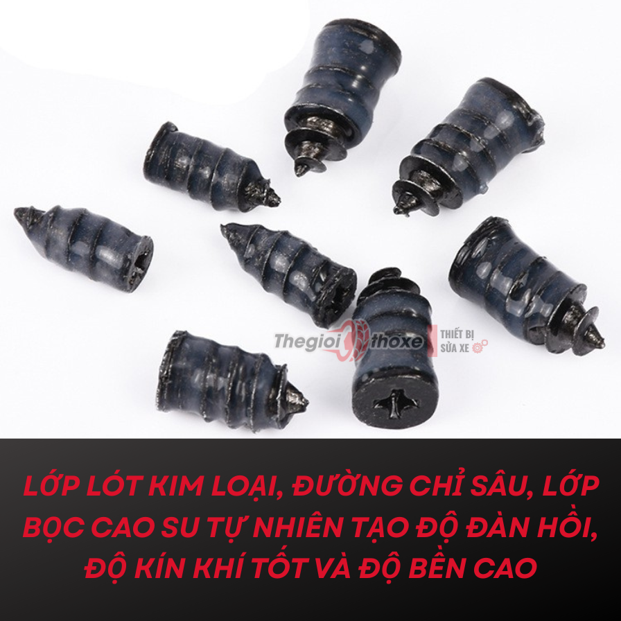 Vít vá lốp không săm (cao su non)