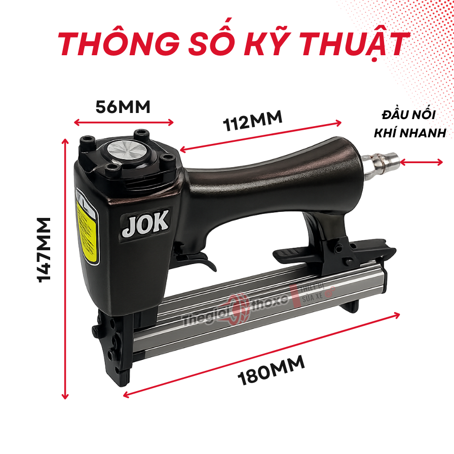 Súng bắn ghim bằng hơi JOK 1013J (ghim chữ U)