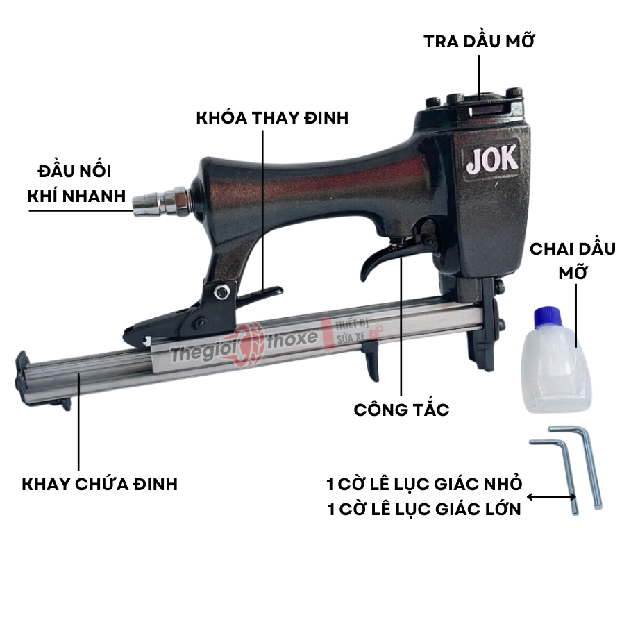 Súng bắn ghim bằng hơi JOK 1013J (ghim chữ U)