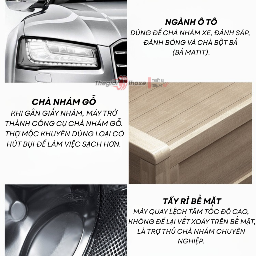 Máy chà nhám hơi tròn Yunica 8402