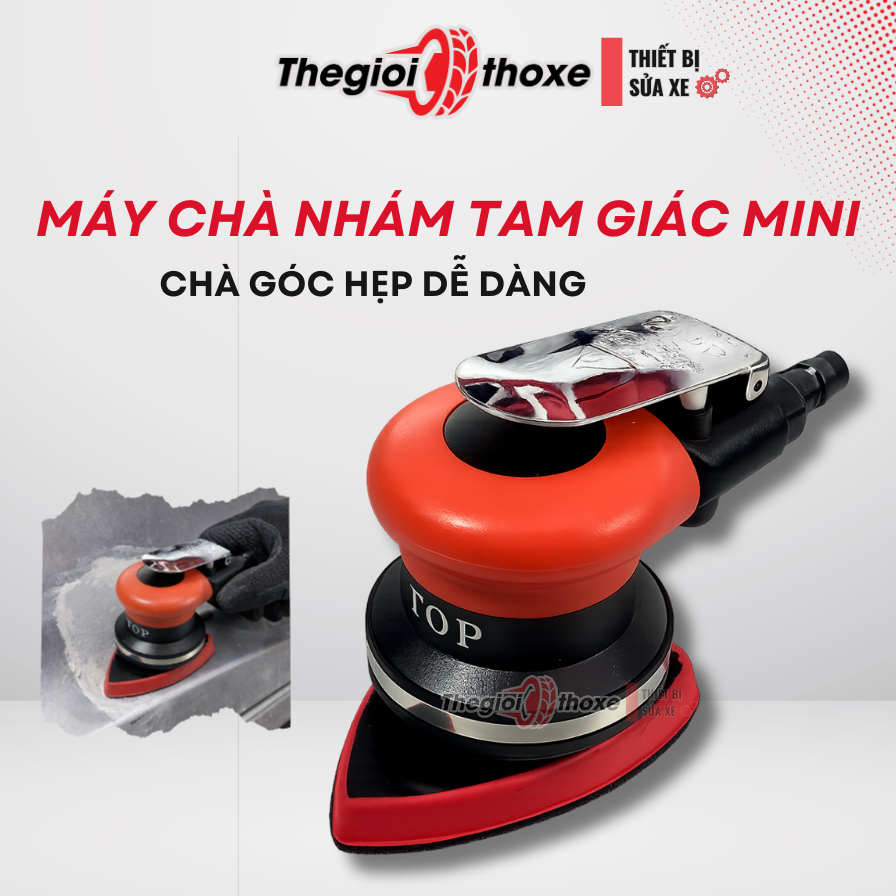 Máy chà nhám tam giác TOP ( rung hơi) mini
