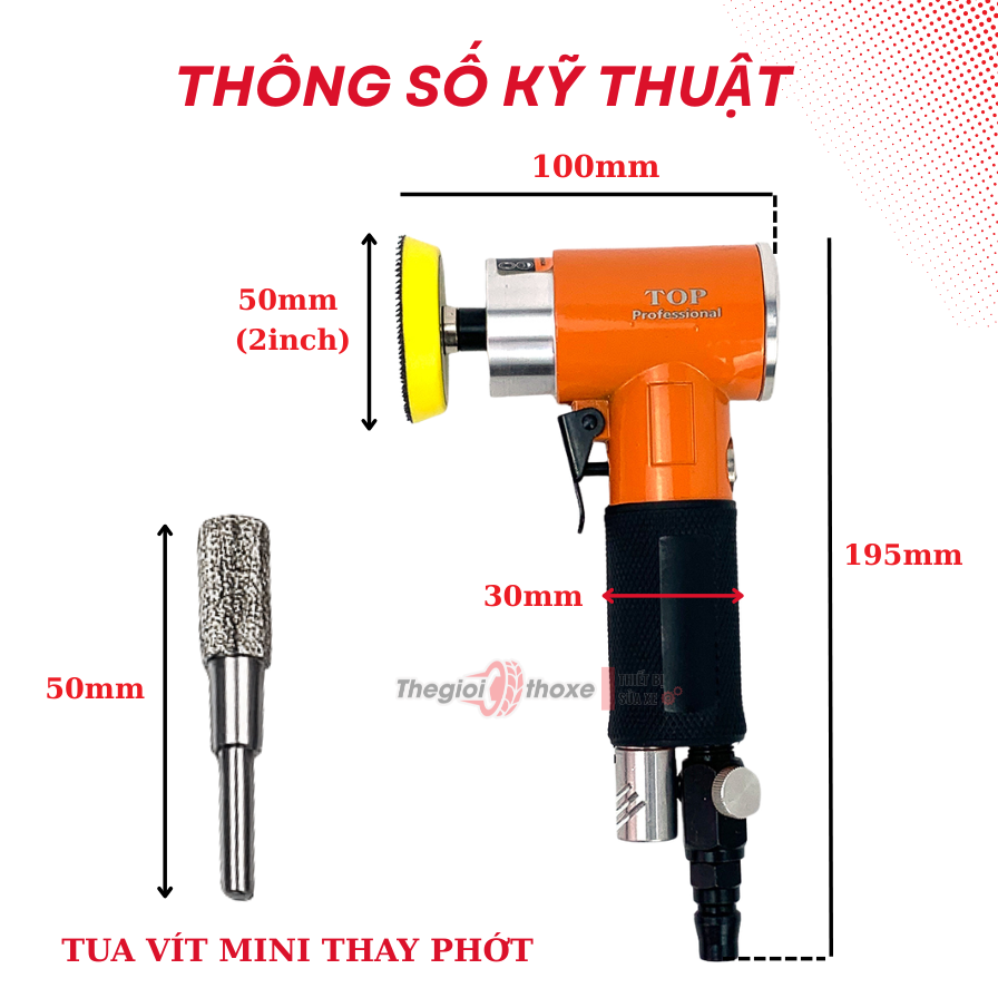 Máy đánh bóng bằng hơi mini
