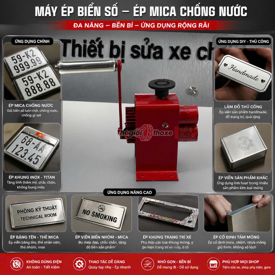 Máy ép biển số xe