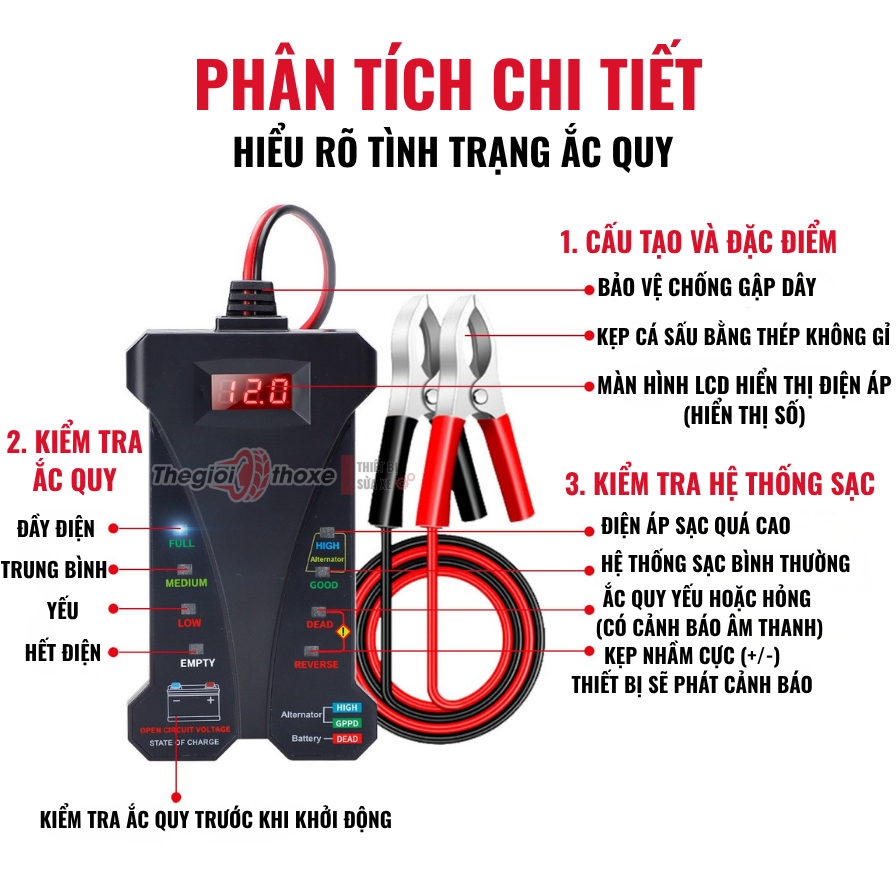 Thiết bị kiểm tra ắc quy điện tử