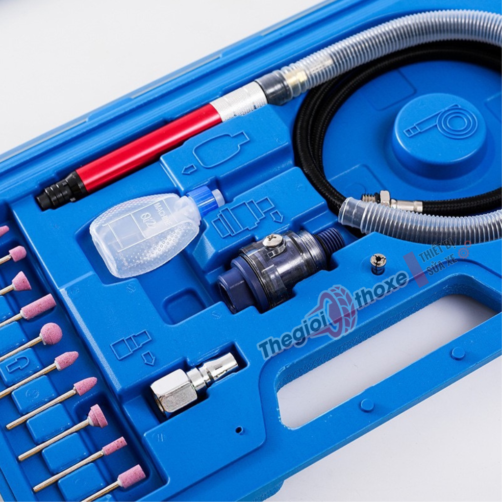 Máy mài hơi dạng bút (tặng kèm 10 đầu đá mài)