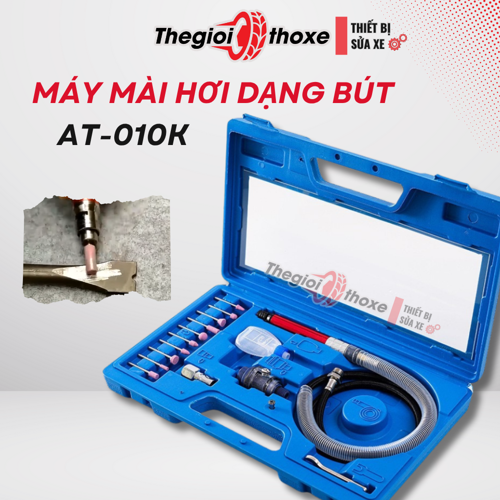 Máy mài hơi dạng bút (tặng kèm 10 đầu đá mài)