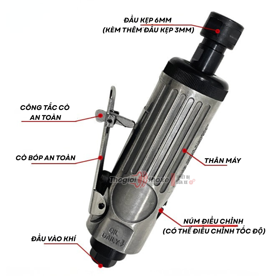 Bộ máy mài săm lốp xe cao cấp (kèm 10 đầu đá)