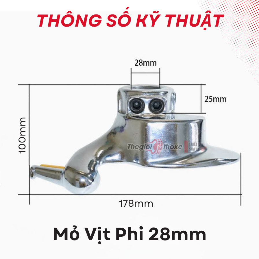 Mỏ vịt máy ra vào lốp
