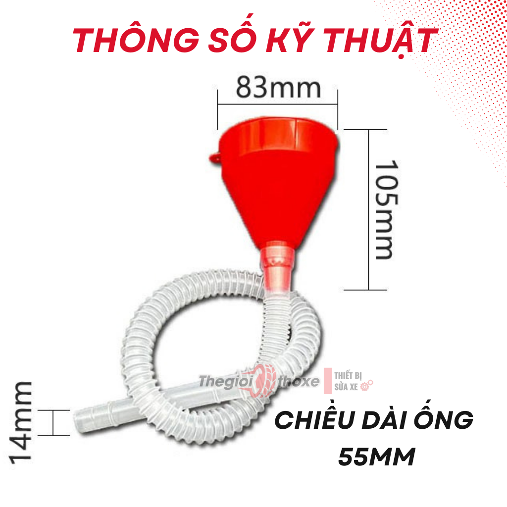 Phễu nhựa kèm ống nối dài