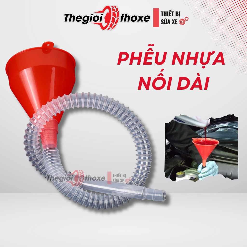 Phễu nhựa kèm ống nối dài