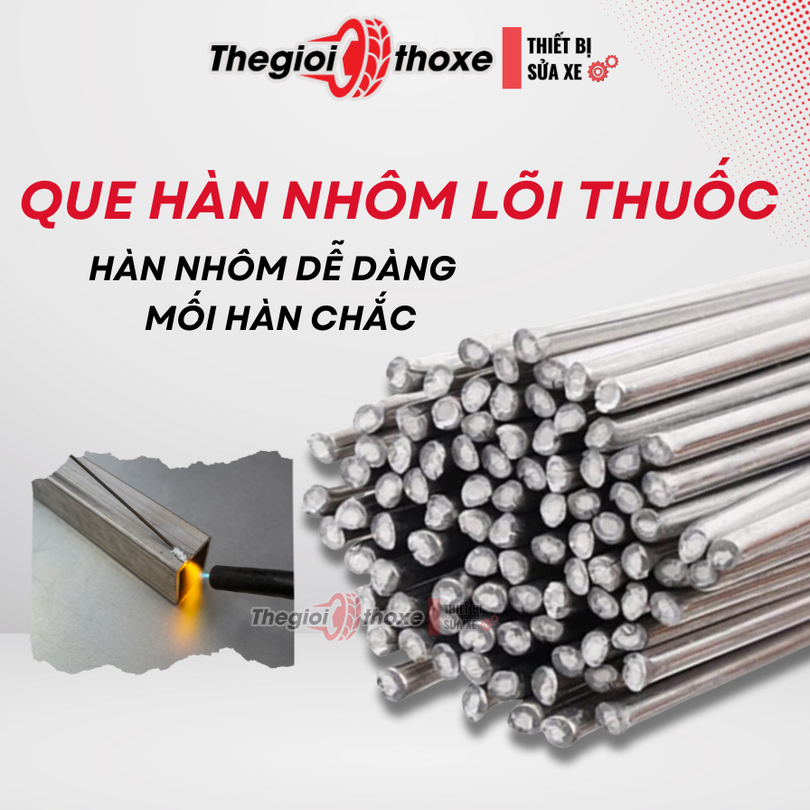 Que hàn nhôm lõi thuốc