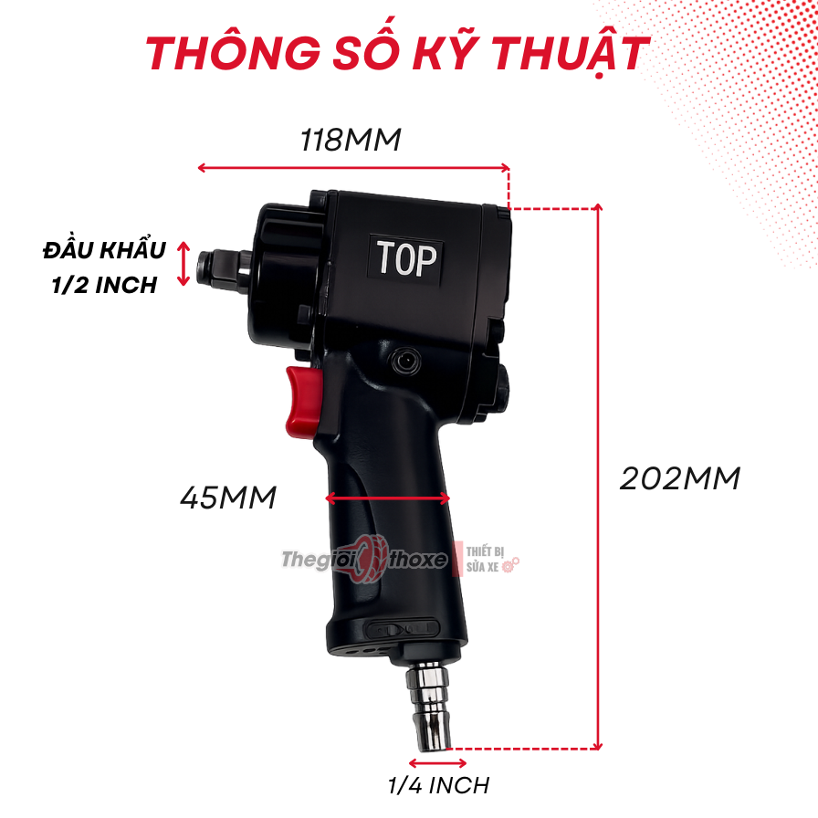 Súng hơi bắn ốc TOP cỡ nhỏ