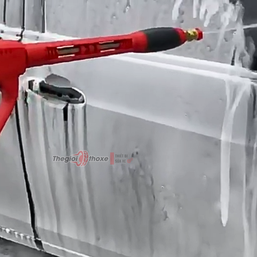 Súng rửa xe cao áp loại ngắn đỏ đen - Chân nối nhanh