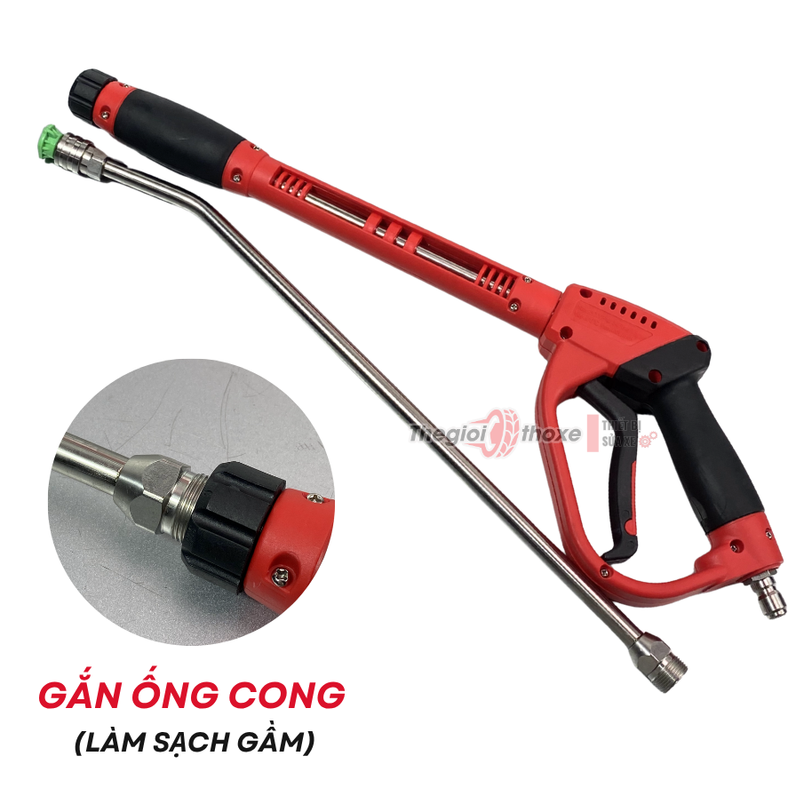 Súng rửa xe cao áp loại dài 110cm- 5000PSI, ống Inox cao cấp