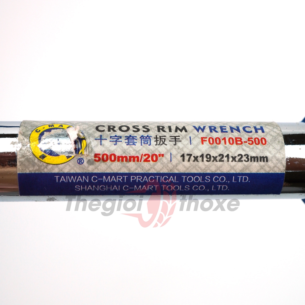 Tay công tháo lốp chữ thập C-mart- Gồm 4 đầu mở 17 x 19 x 21 x 23mm