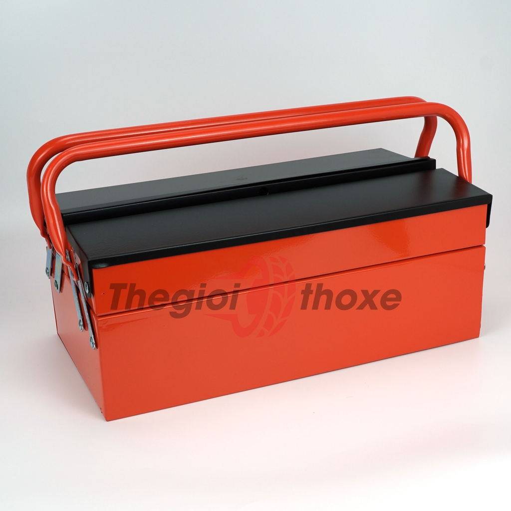Thùng sắt đựng đồ nghề cỡ trung - Màu cam đen