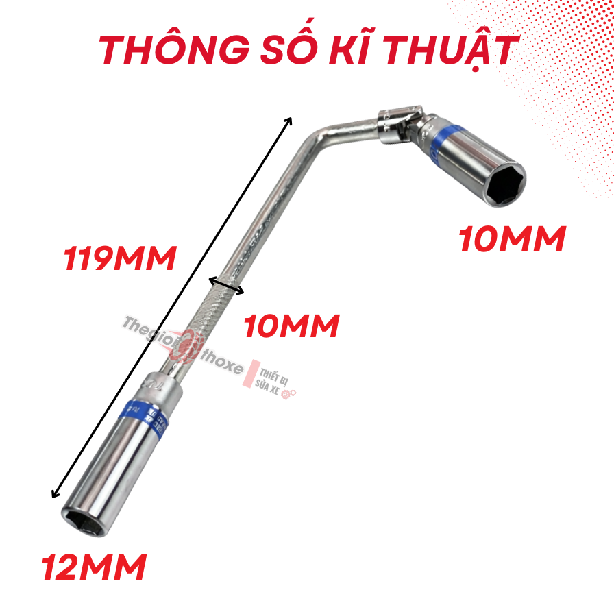 Dụng cụ mở ốc cổ pô vespa 10-12mm