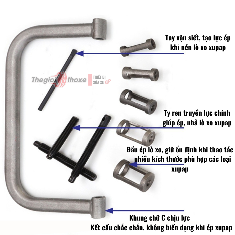 Vam tháo lò xo xupap ô tô, xe máy