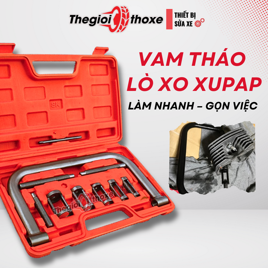 Vam tháo lò xo xupap ô tô, xe máy