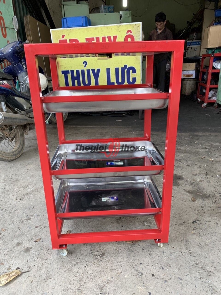 Xe đựng đồ nghề 3 khay inox