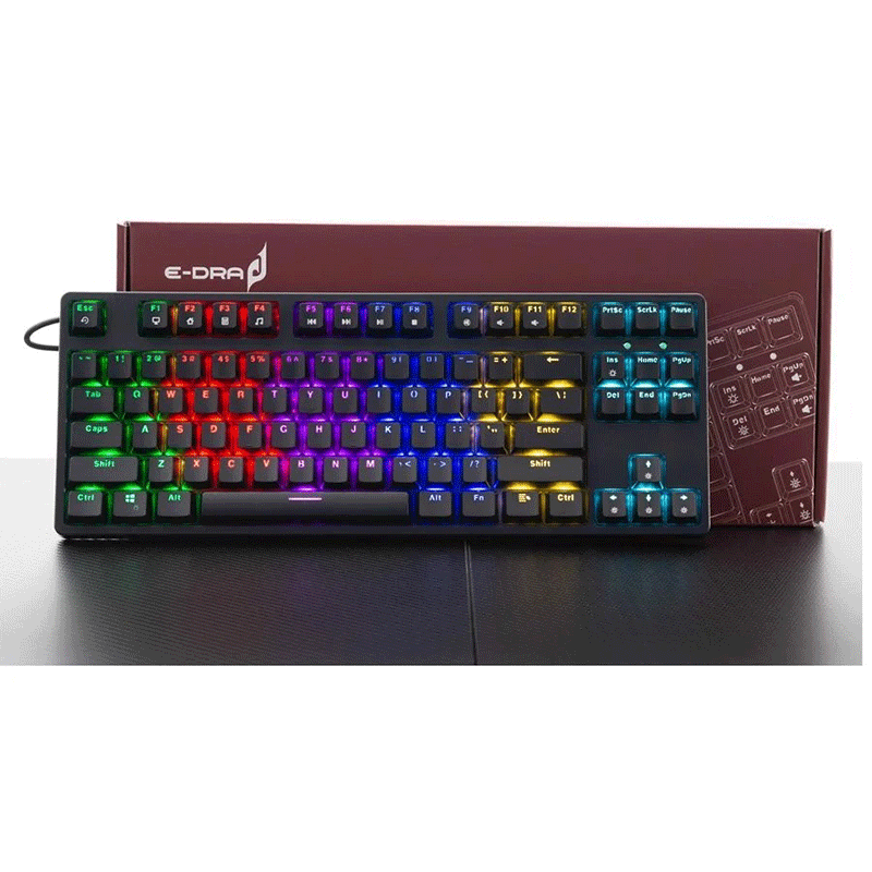 BÀN PHÍM CƠ E-DRA EK387L RGB RED SWITCH