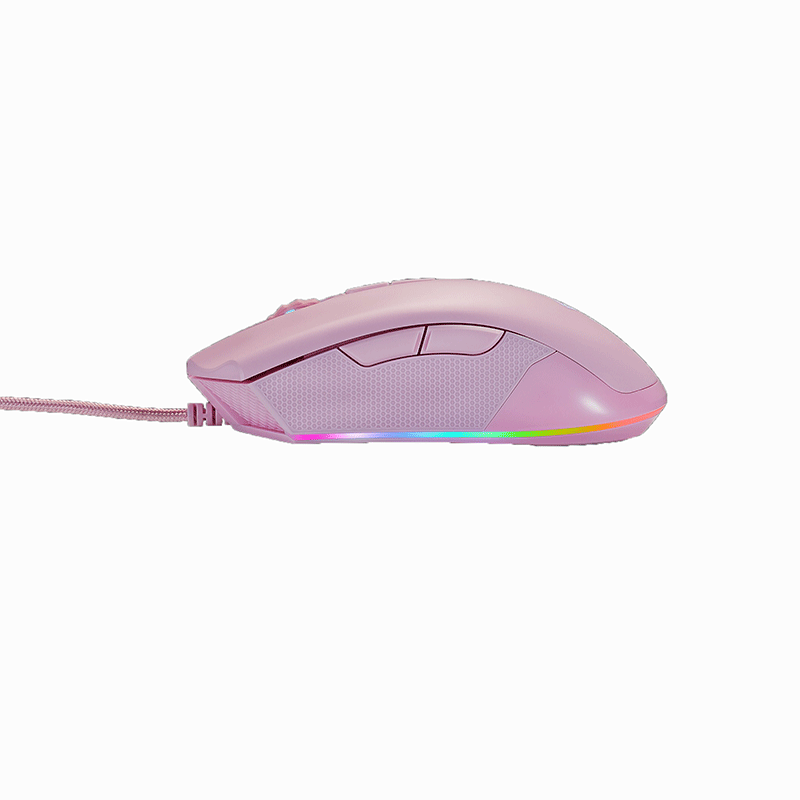 CHUỘT BJX M9 RGB LED PINK (Cảm biến cao cấp BMW3325, DPI 5000 7 Level, Switch bất tử 60 triệu lần nhấn
