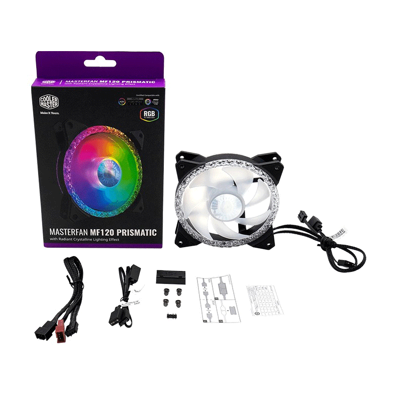 FAN CASE COOLER MASTER MASTERFAN MF120 PRISMATIC ARGB 3 IN 1