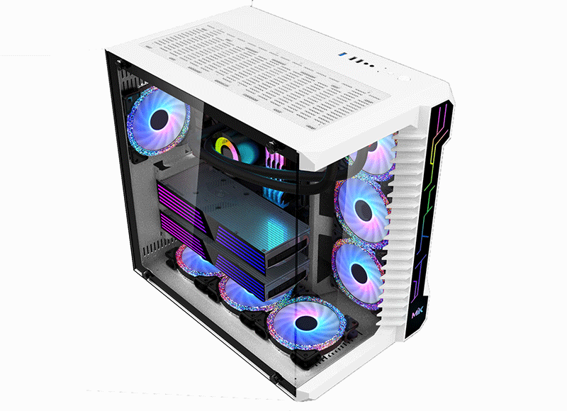 CASE MIK LV07 RGB KÍNH CƯỜNG LỰC WHITE