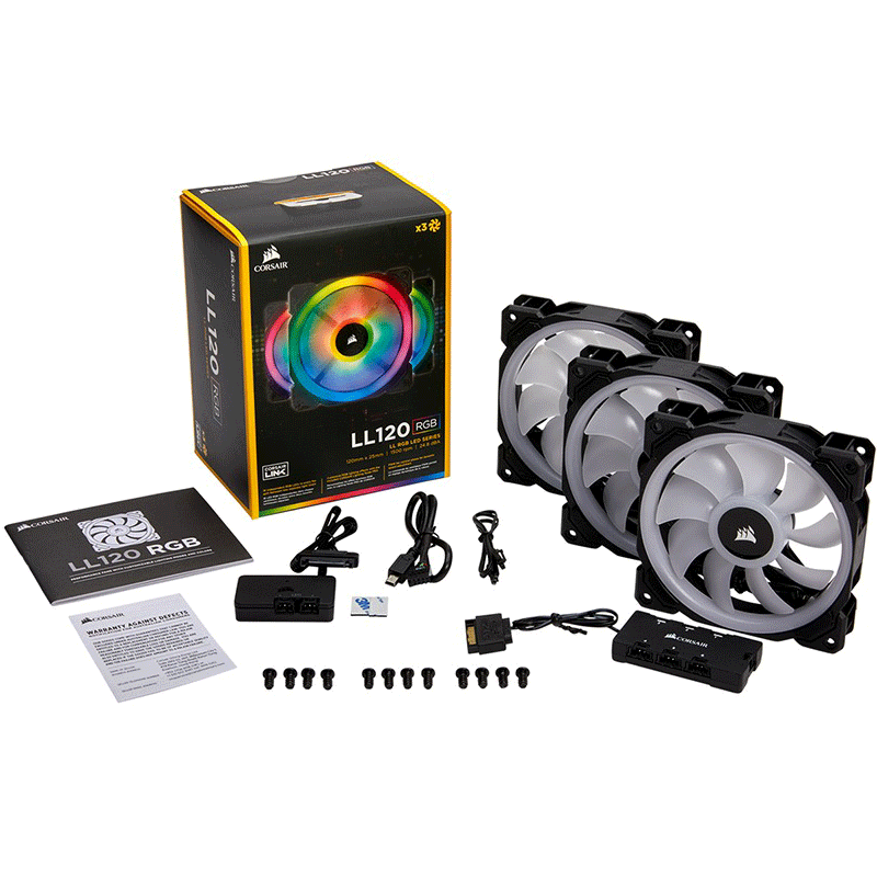 FAN CASE CORSAIR LL120 RGB Dual Light Loop RGB with Lighting Node PRO CO-9050072-WW