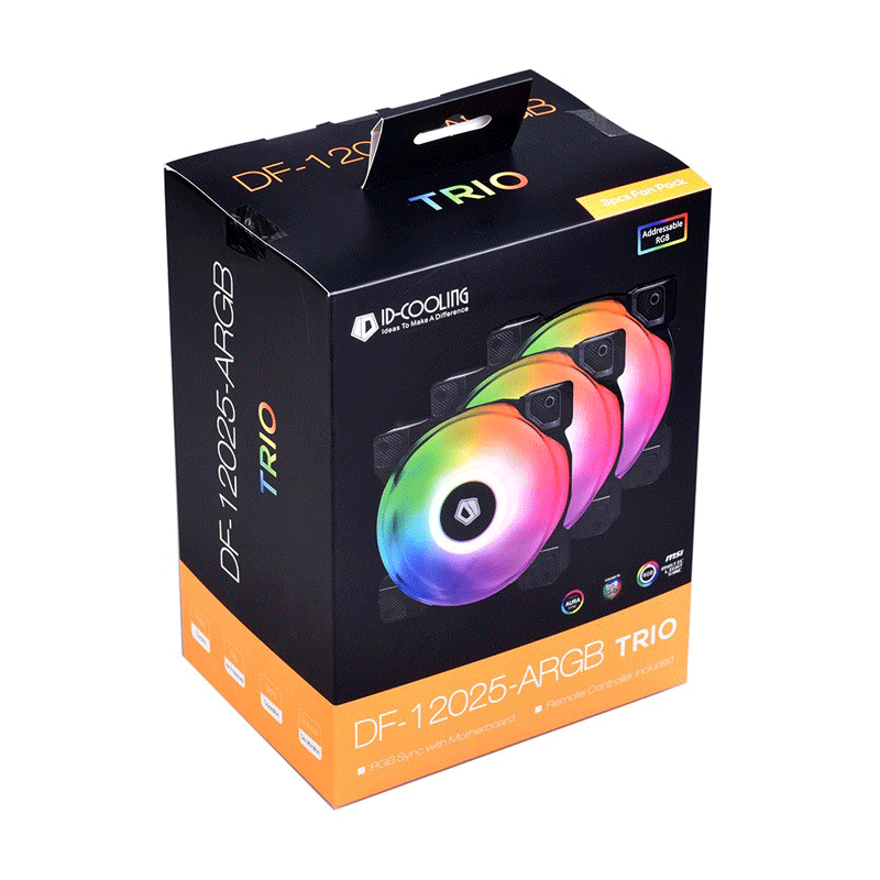 FAN CASE ID-COOLING DF-12025-ARGB TRIO (3pcs Pack)