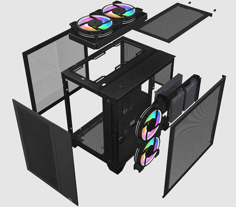 CASE MIK LV12 MINI FLOW GAMING BLACK