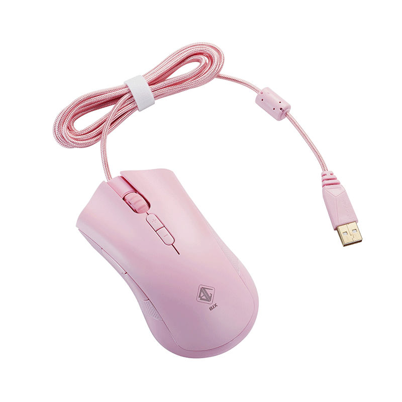 CHUỘT BJX M9 RGB LED PINK (Cảm biến cao cấp BMW3325, DPI 5000 7 Level, Switch bất tử 60 triệu lần nhấn