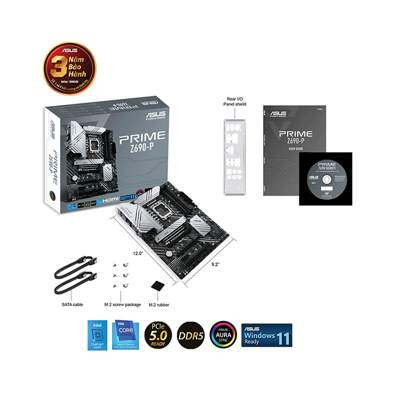 Main ASUS Z690-P-CSM PRIME (Intel Z690, Socket 1700, ATX, 4 khe RAM DDR5)