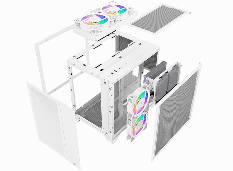 CASE MIK LV12 MINI FLOW GAMING WHITE