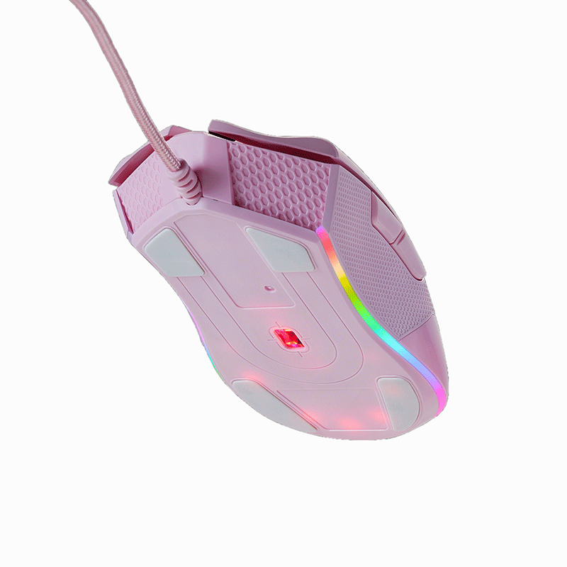 CHUỘT BJX M9 RGB LED PINK (Cảm biến cao cấp BMW3325, DPI 5000 7 Level, Switch bất tử 60 triệu lần nhấn