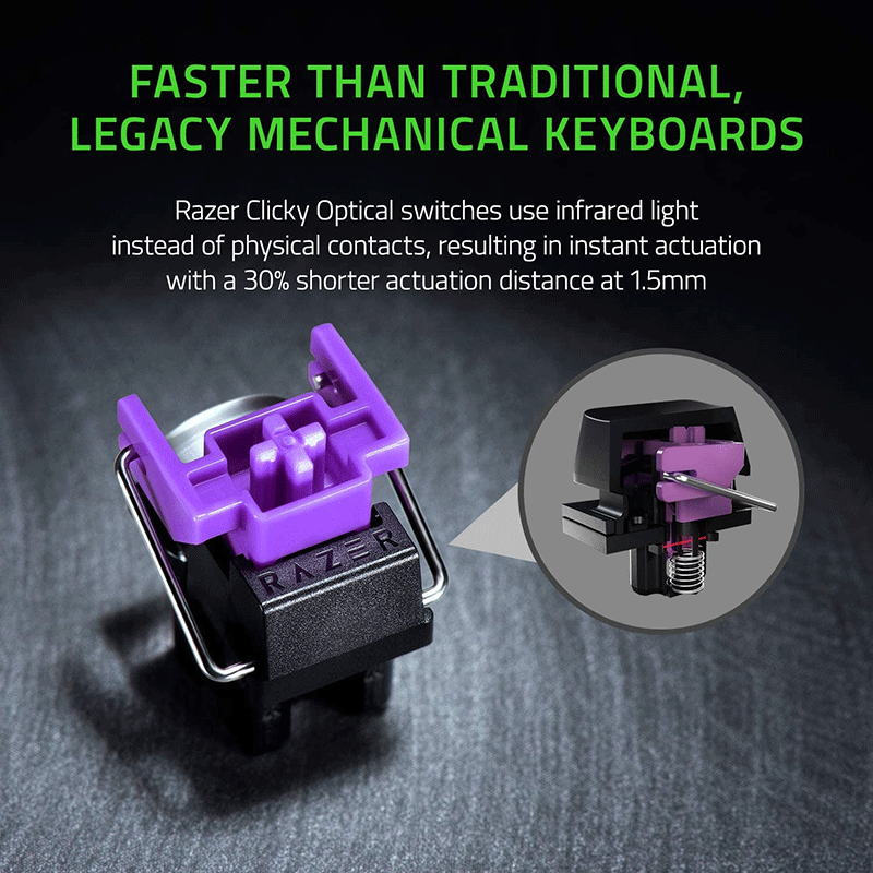 Bàn Phím Cơ Razer Huntsman Mini Mercury