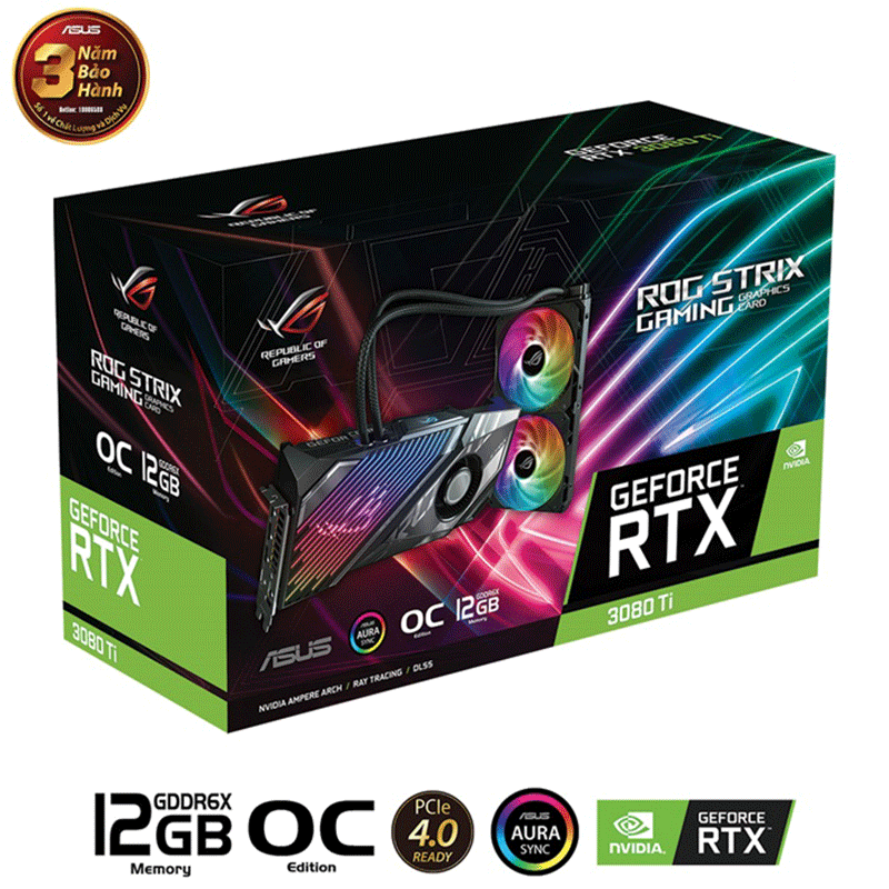 VGA Asus RTX 3080 Ti ROG STRIX LC O12G GAMING