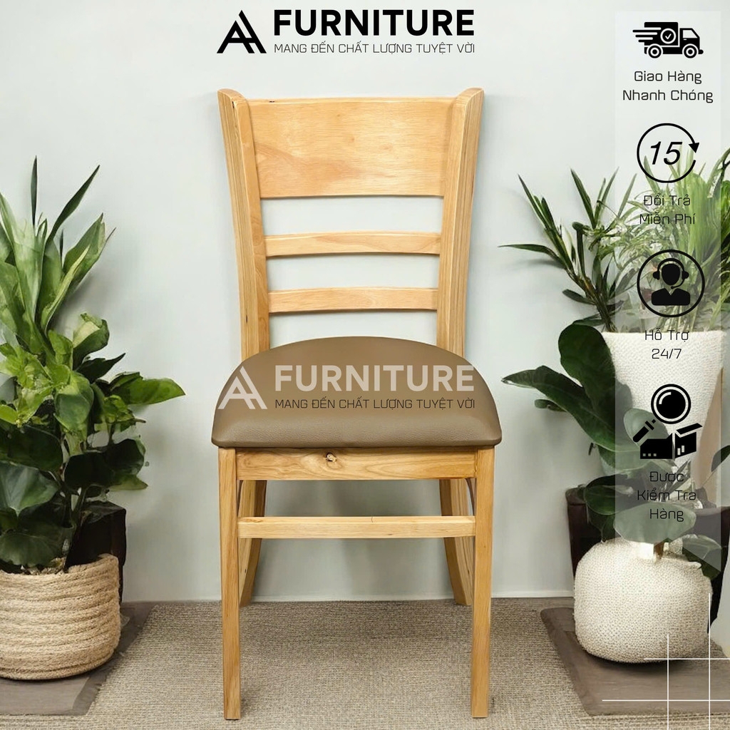 Ghế Gỗ Cabin Bọc Nệm Ghế Ăn Ghế Học Ghế Nhà Hàng
