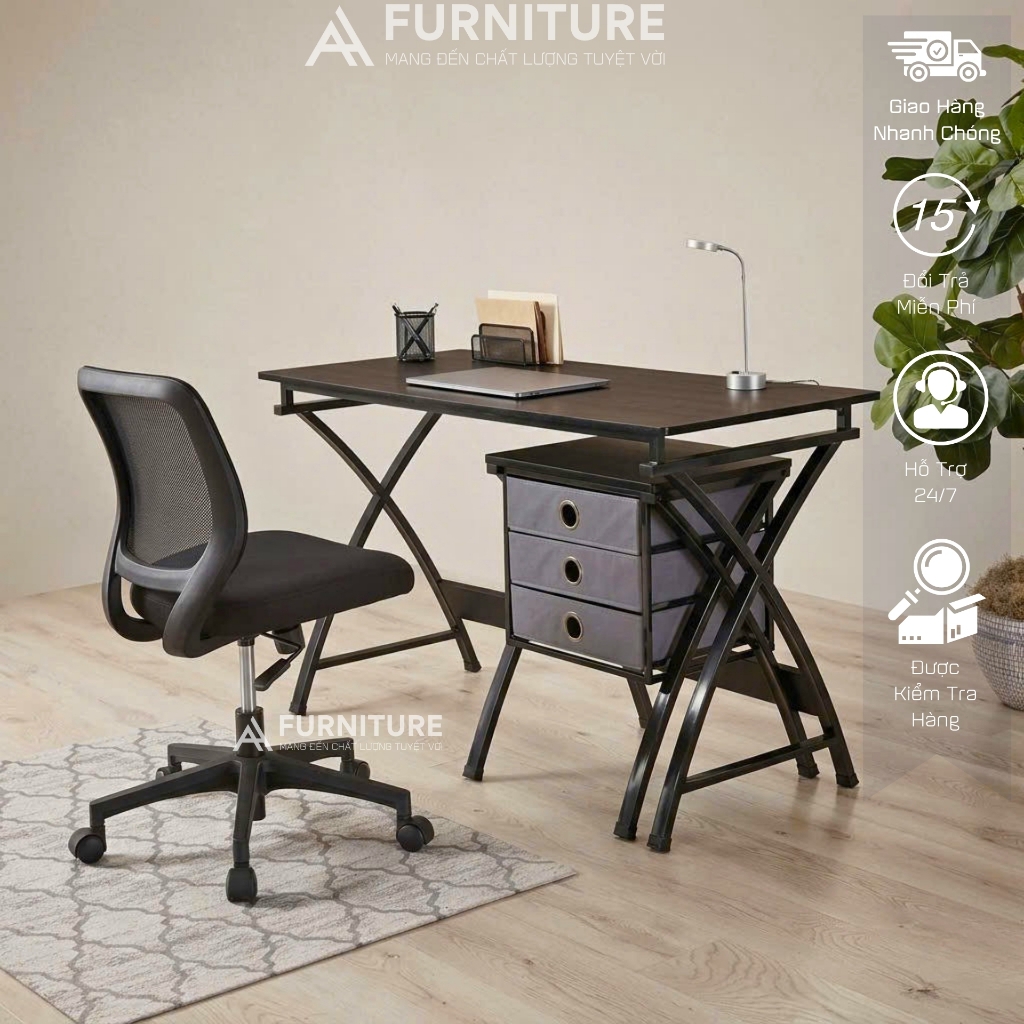 Ghế Văn Phòng Chân Xoay ADLEY - Ghế Xoay Phong Cách Tối Giản Không Tay Ghế | Nội Thất Anh Hoàng