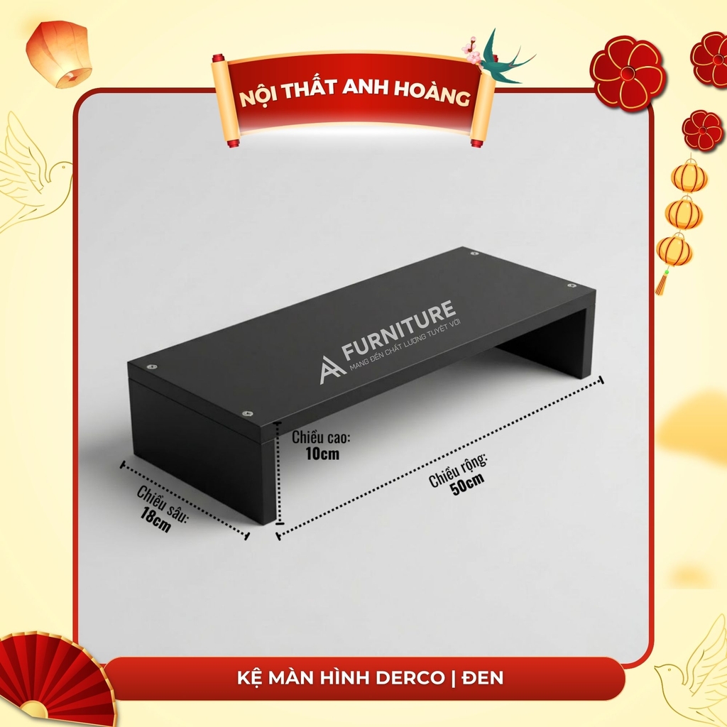 Kệ Kê Màn Hình 50x18cm Tăng Chiều Cao 10cm | Nội Thất Anh Hoàng