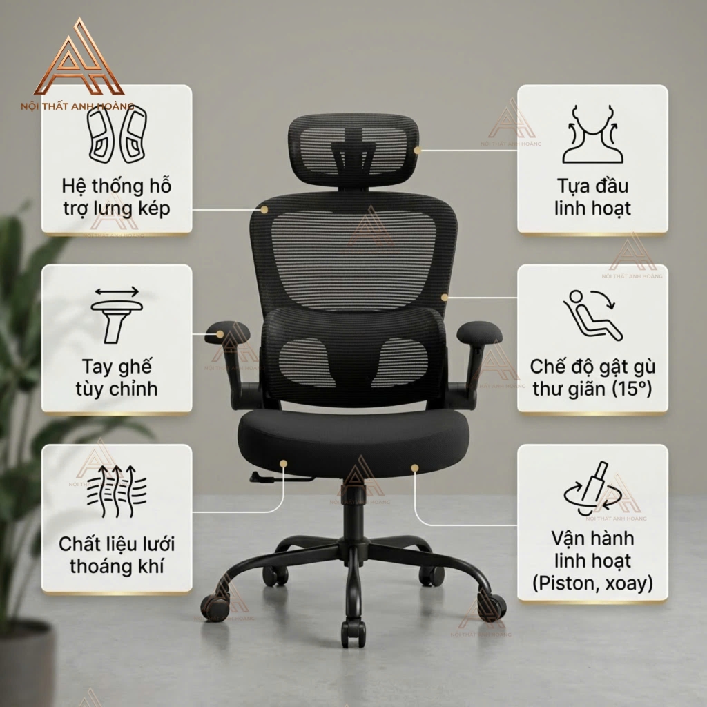 Ghế Xoay Văn Phòng Công Thái Học N30 Purple Form Rộng Châu Âu, Thiết Kế Tùy Chỉnh Các Bộ Phận Hỗ Trợ Tư Thế Ngồi Chuẩn