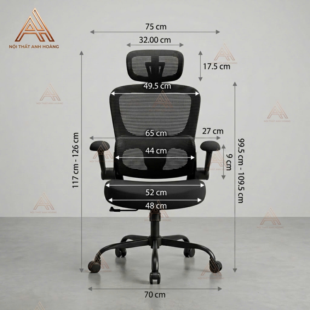 Ghế Xoay Văn Phòng Công Thái Học N30 Black Form Rộng Châu Âu, Thiết Kế Tùy Chỉnh Các Bộ Phận Hỗ Trợ Tư Thế Ngồi Chuẩn