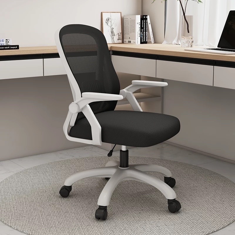 Ghế Xoay Làm Việc Văn Phòng Lưng Lưới Xoay Tròn 360 Độ Cao Cấp, Tay Ghế Tùy Chỉnh | 698 White | Nội Thất Anh Hoàng