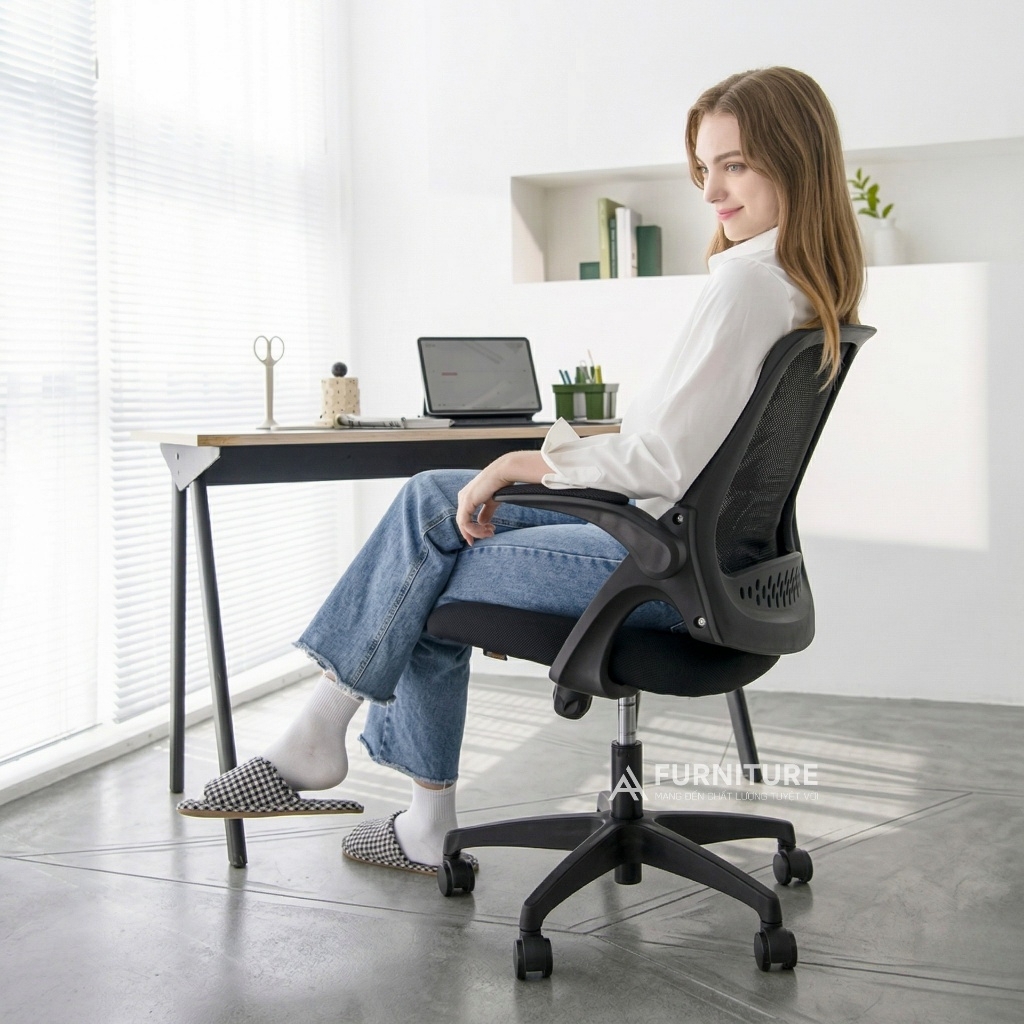 Ghế Xoay Văn Phòng Lưng Lưới NEO - Ghế Làm Việc Văn Phòng Cao Cấp, Tay Nâng Linh Hoạt | Nội Thất Anh Hoàng
