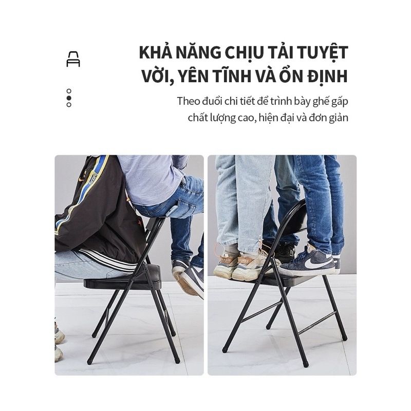 Ghế Gấp Gaming- Ghế Xếp Văn Phòng Di Động, Chịu Tải Cao, Tiện Lợi | Nội Thất Anh Hoàng