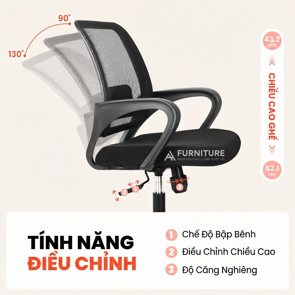 Ghế Văn Phòng M28 Purple Chân Xoay Lưng Lưới Cao Cấp – Đệm Êm Ái Ngồi Lâu Không Mỏi Thoải Mái Tối Đa, Hiệu Suất Vượt Trội | M28