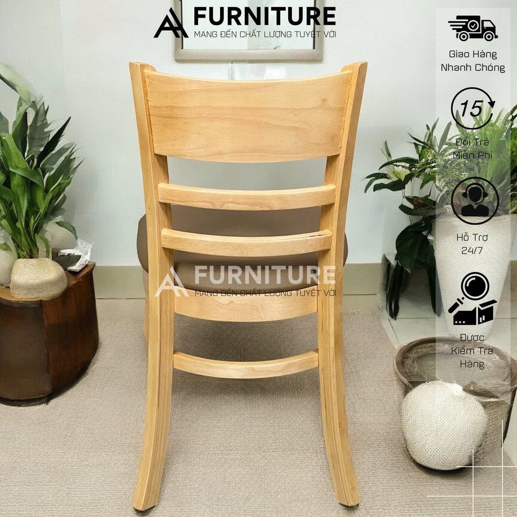 Ghế Gỗ Cabin Bọc Nệm Ghế Ăn Ghế Học Ghế Nhà Hàng