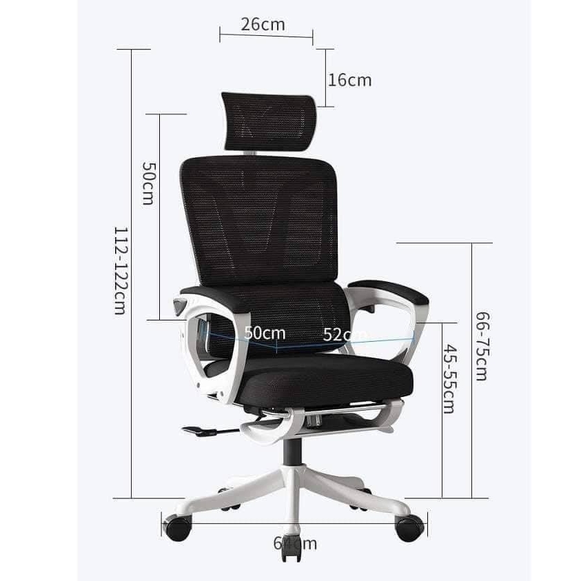 Ghế Xoay Văn Phòng 2 In 1, Ghế Công Thái Học, Ghế Game Tựa Đầu 3d, Lưng Ghế Có Thể Ngả 145° | 006 | Nội Thất Anh Hoàng