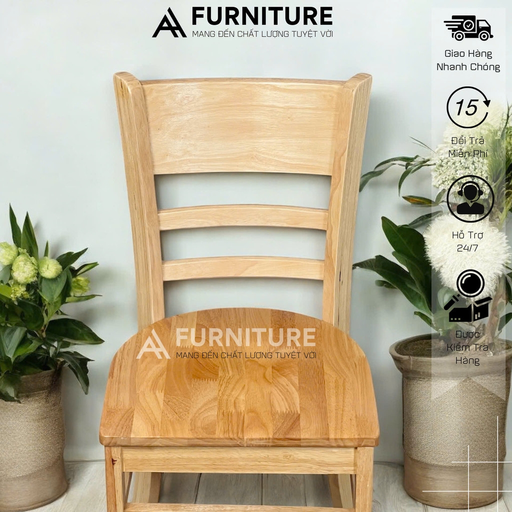 Ghế Gỗ Cabin Đơn Giản – Dùng Ngồi Ăn, Ngồi Học, Tiện Dụng & Thanh Lịch